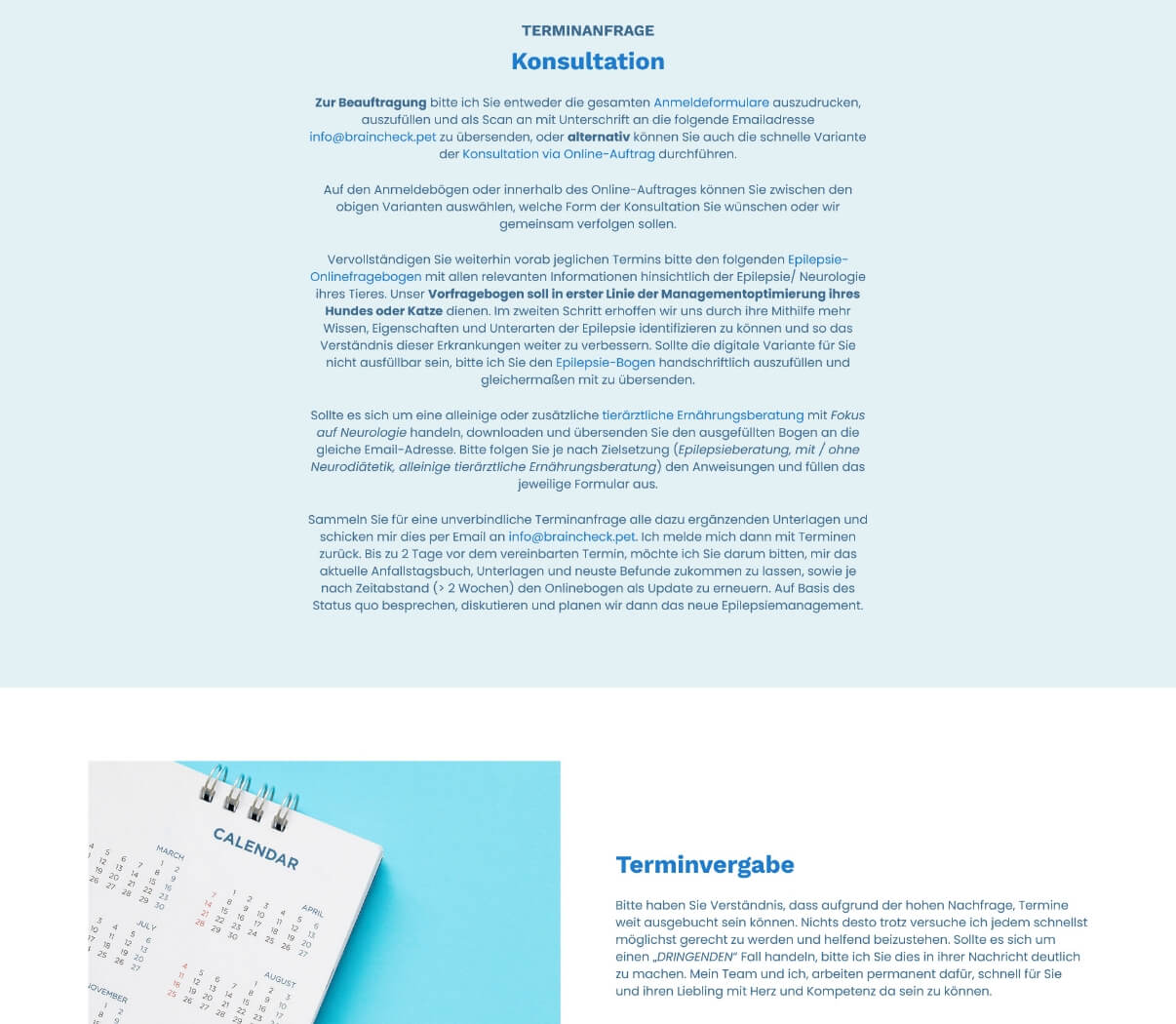 Individuelle Website mit Contao für Tiermediziner realisiert