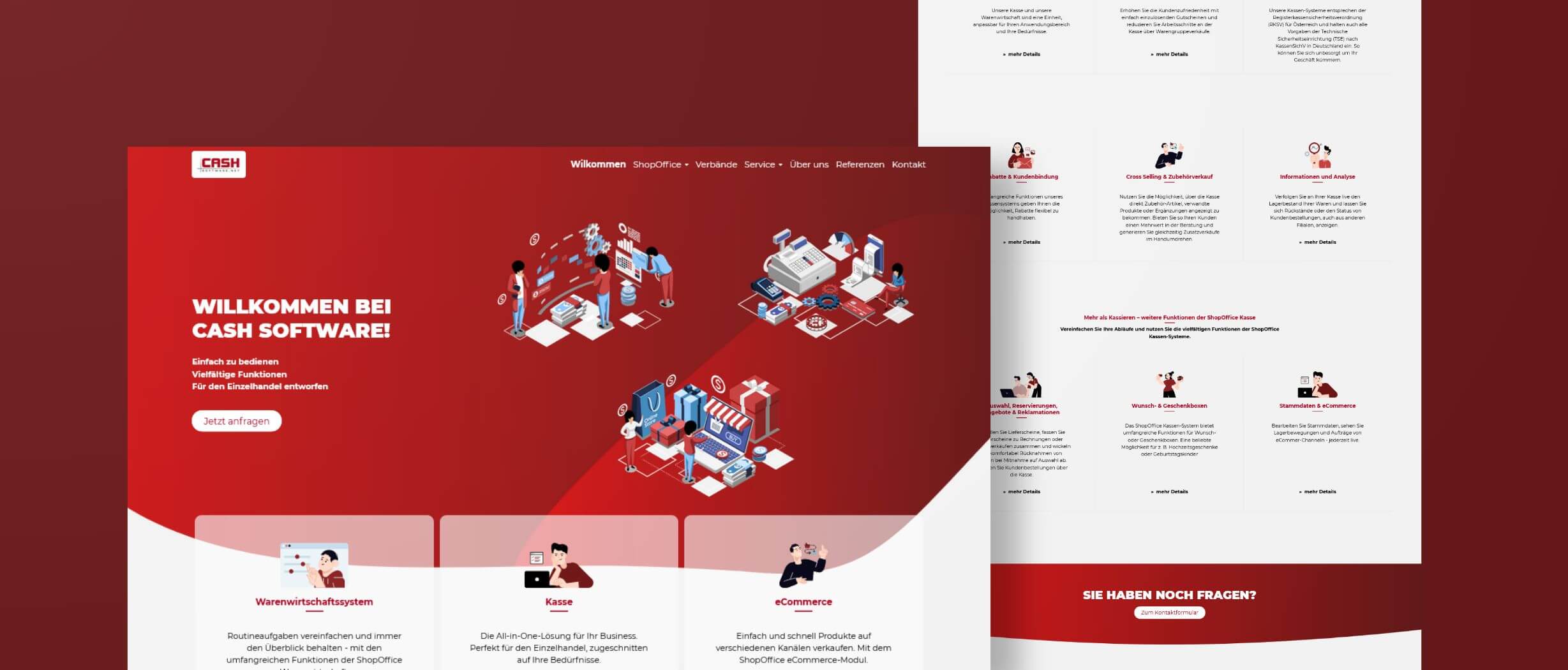 Webdesign für ein Warenwirtschaftssystem