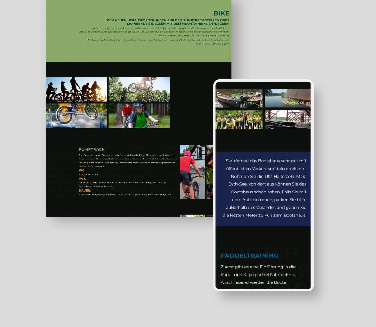 Onlinepräsenz des Erlebnisparcours ind Zuffenhausen