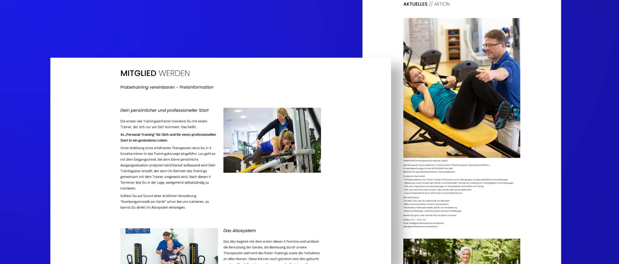 Individuelle Webseite mit Contao