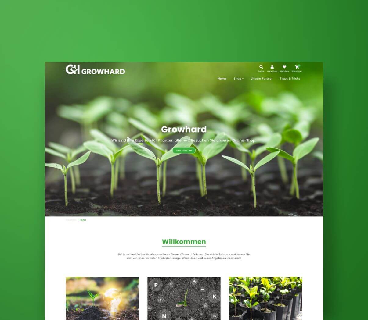 Webdesign für Pflanzen