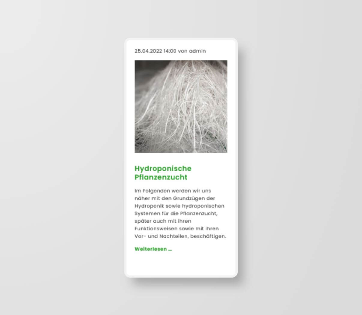 individuelle mobile Ansicht