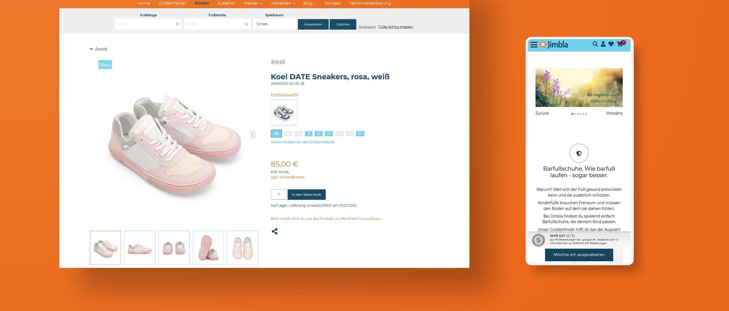 Onlineshop für Kinderschuhe