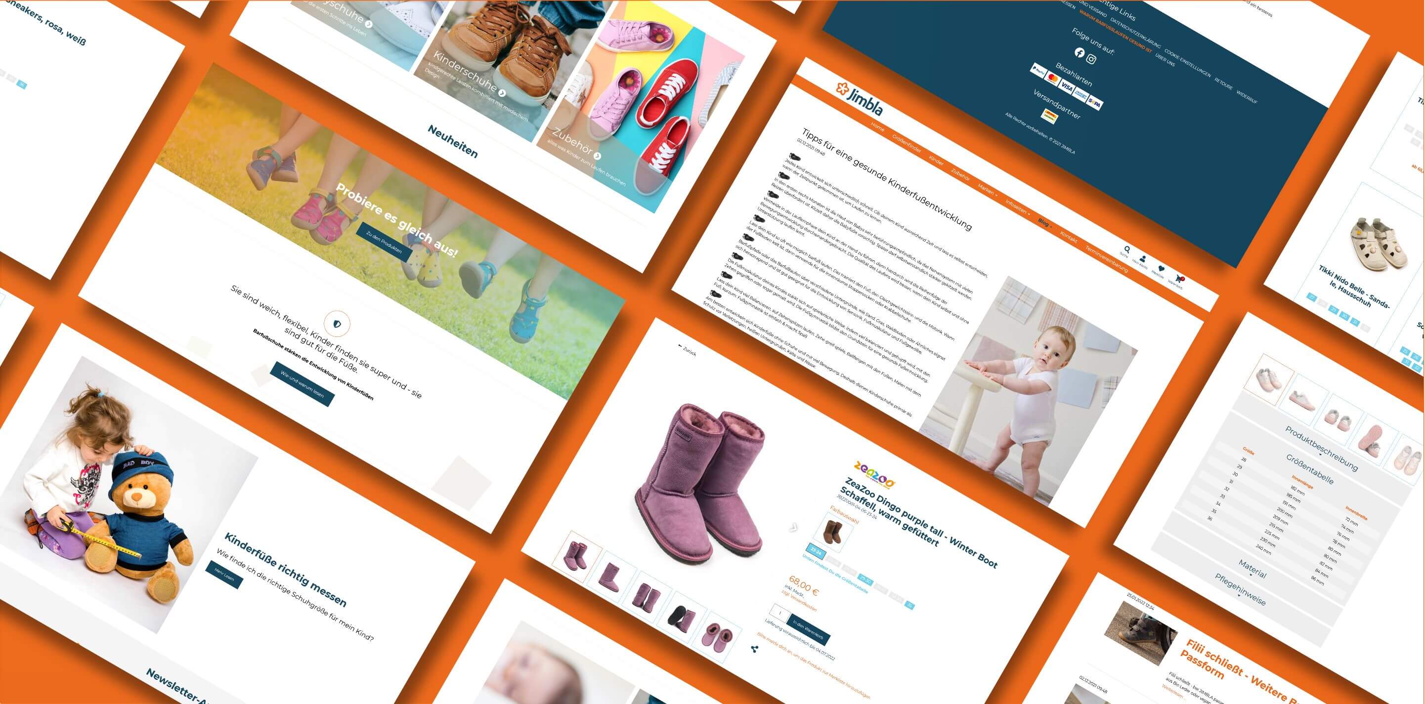 Erstellung eines Onlineshops für Kinderschuhe und Kinderkleidung
