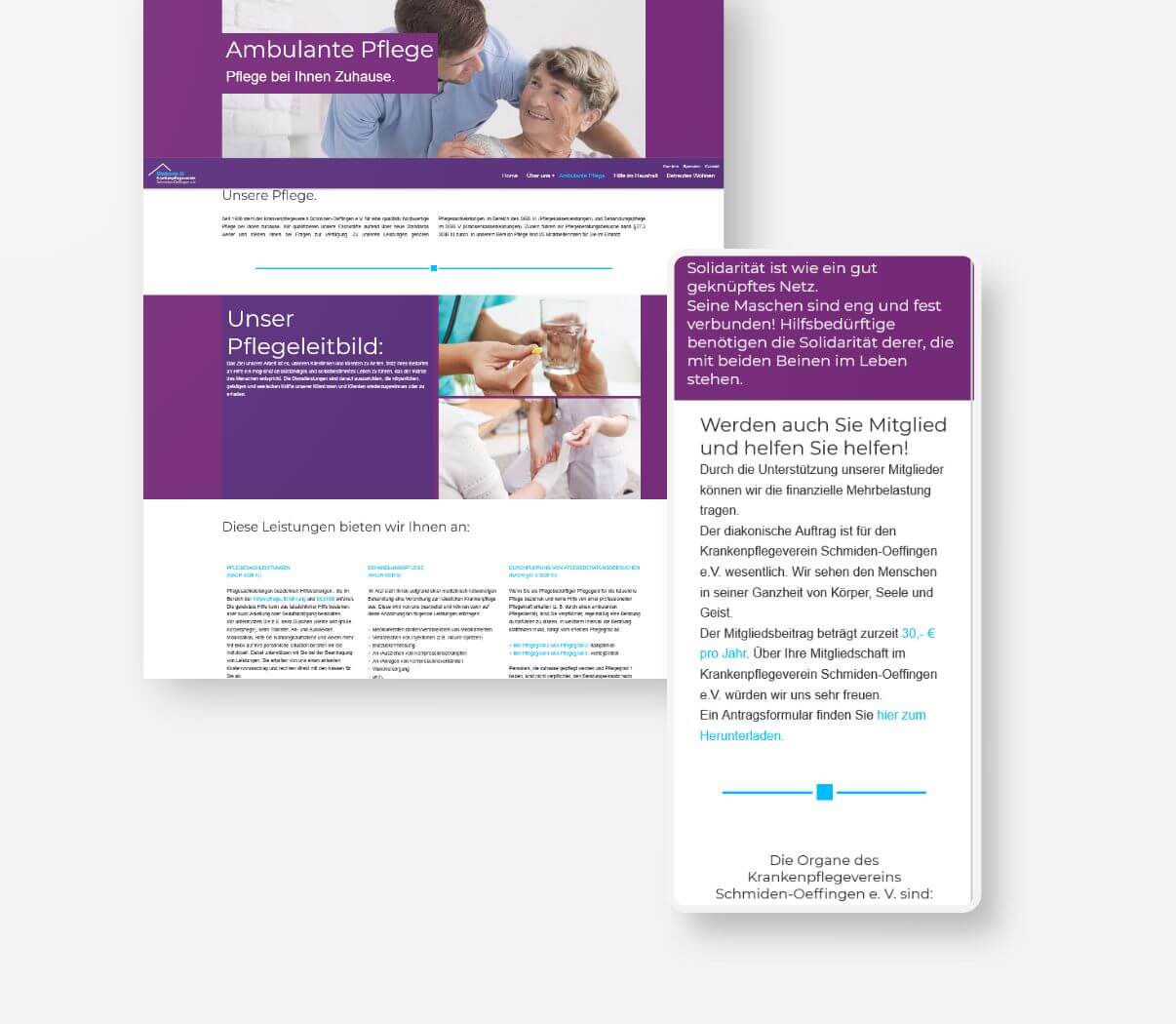 Webdesign für Krankenpflege