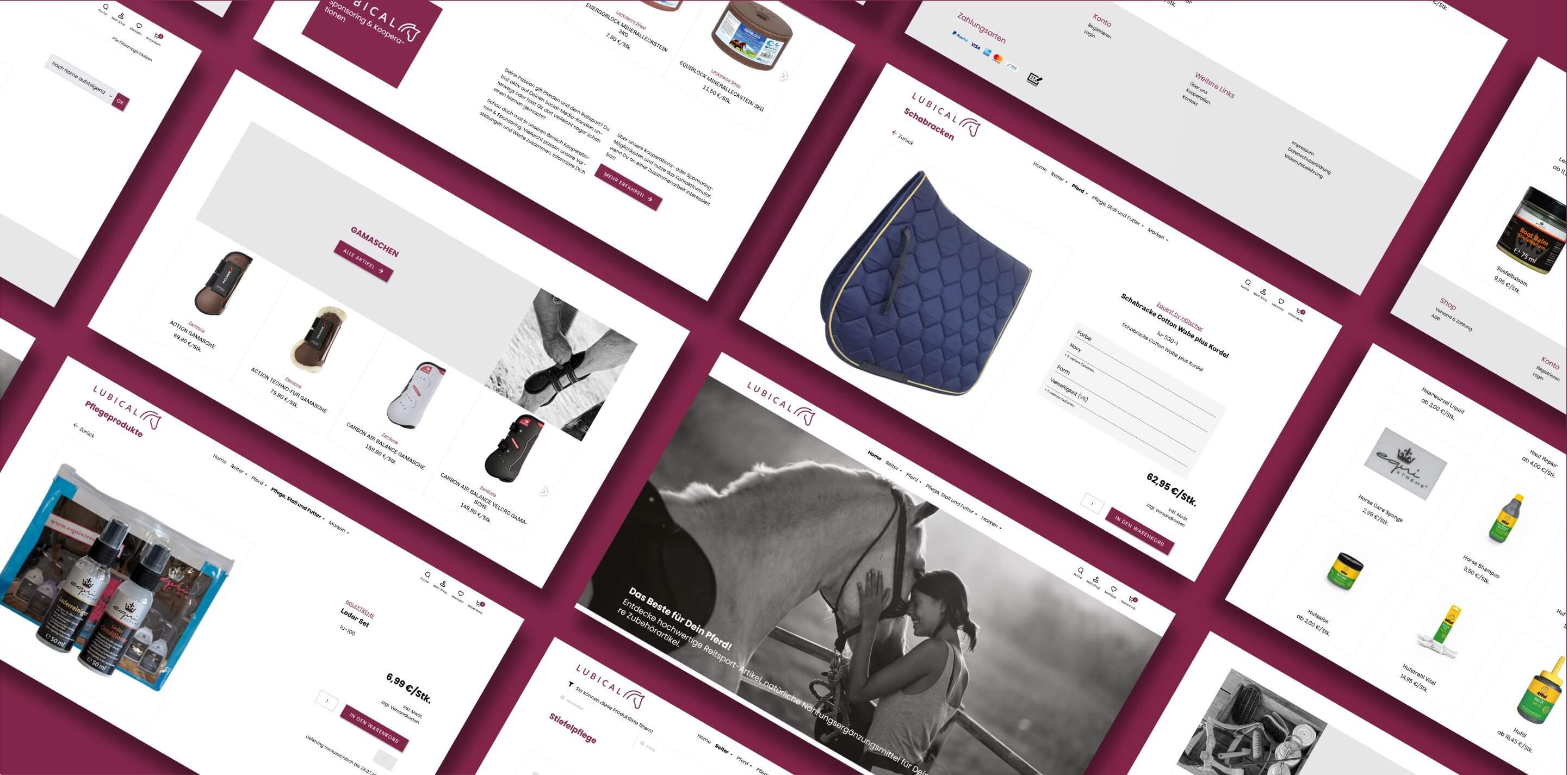 Individueller Contao Onlineshop für Reitsport