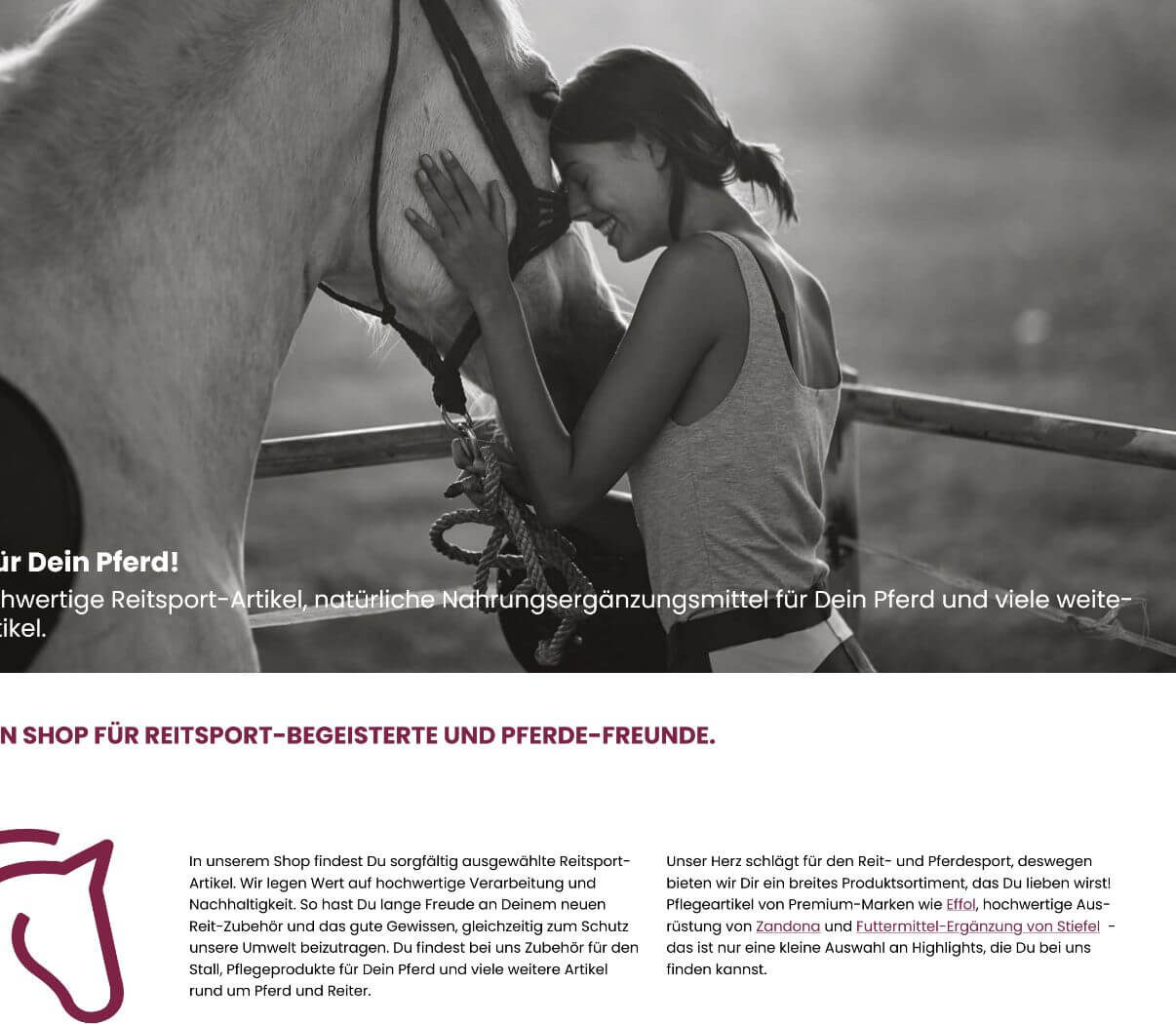 Contao Merconis Onlineshop für Reiter und Pferde