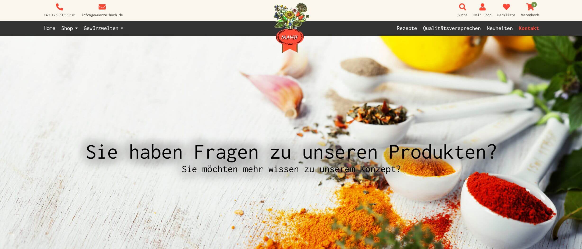 E-Commerce für Gewürze