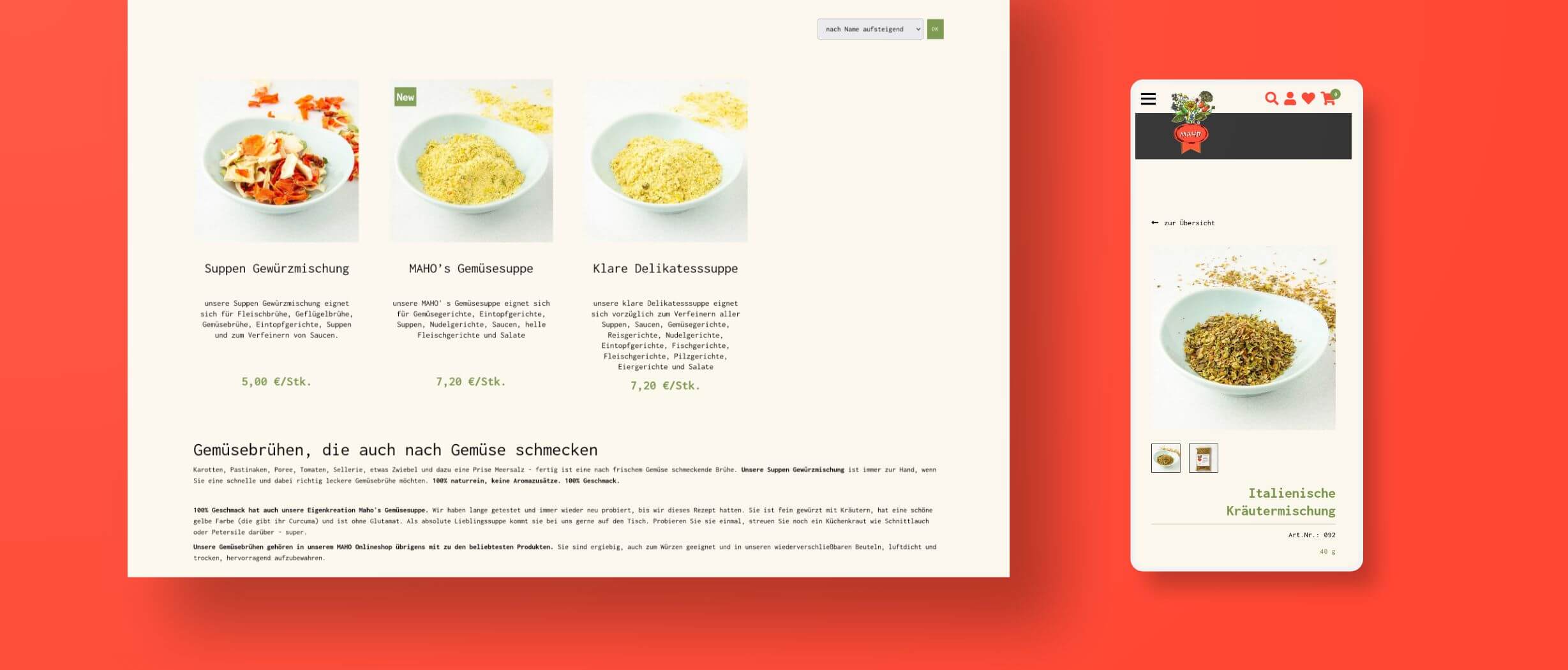 Webshop für Gewürze