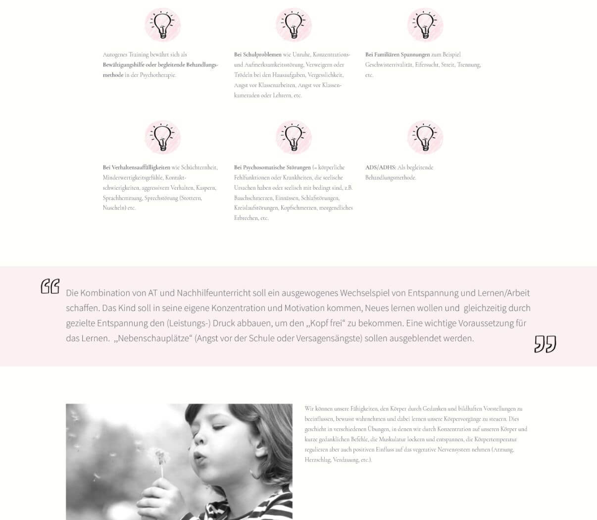 Modernes Webdesign für Nachhilfe