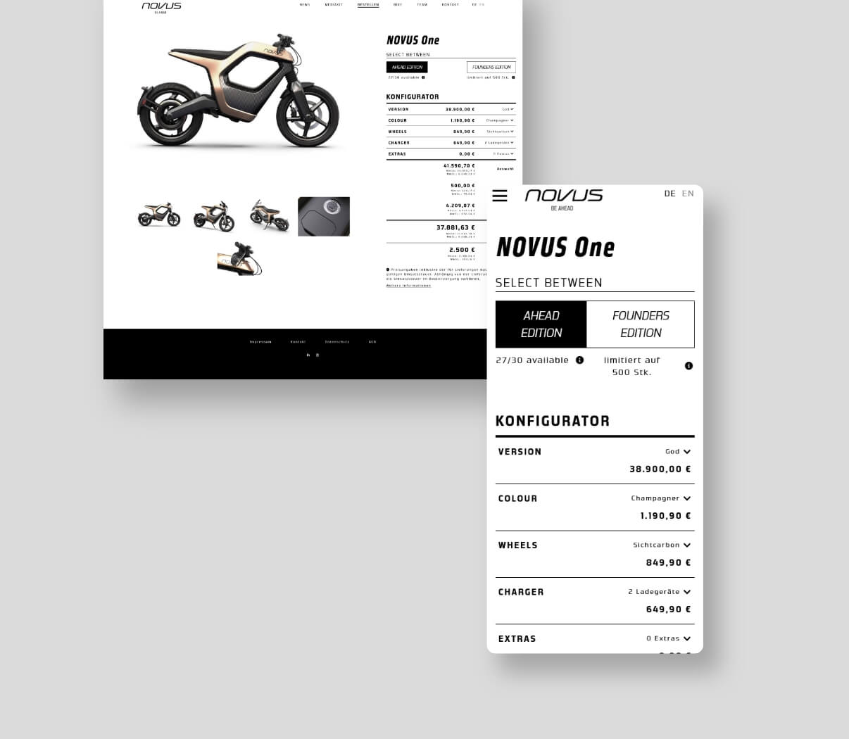 Contao Onlineshop für Novus