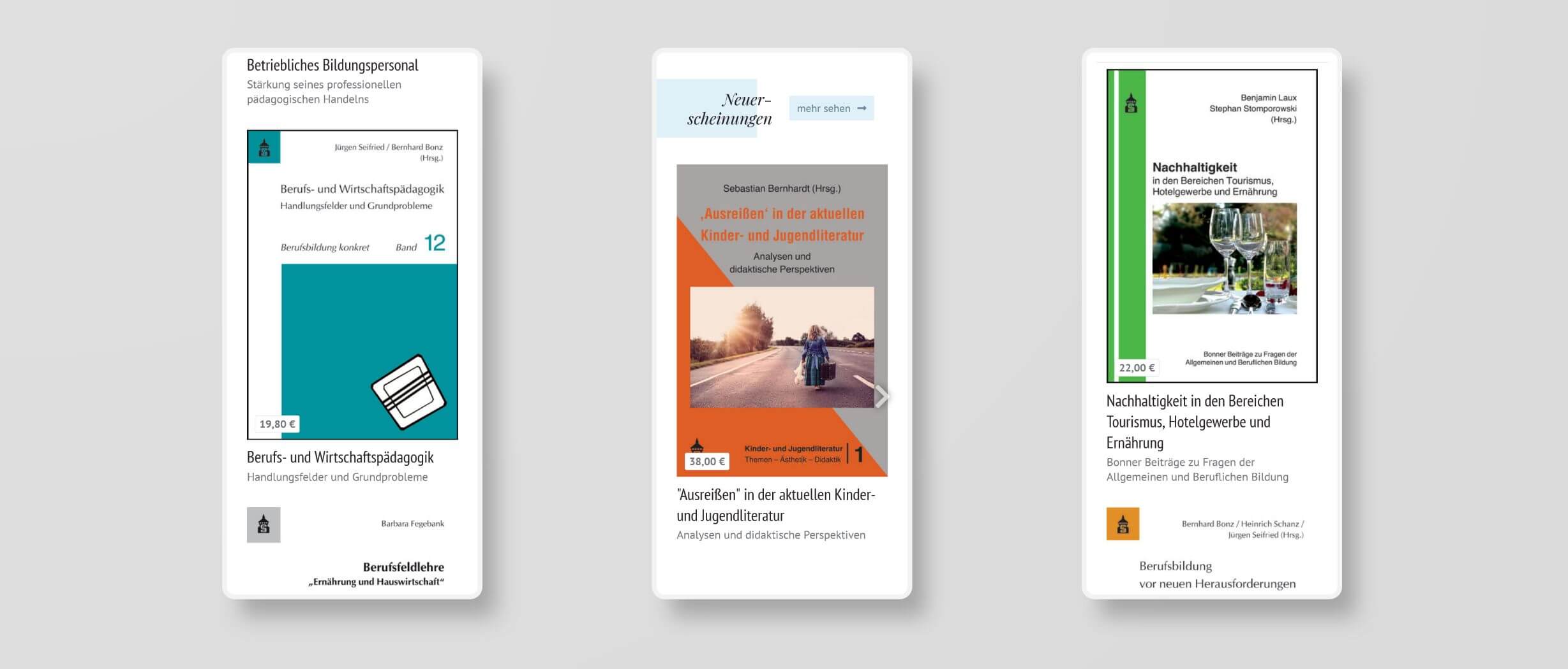 E-commerce Onlineshop für Buchverlag