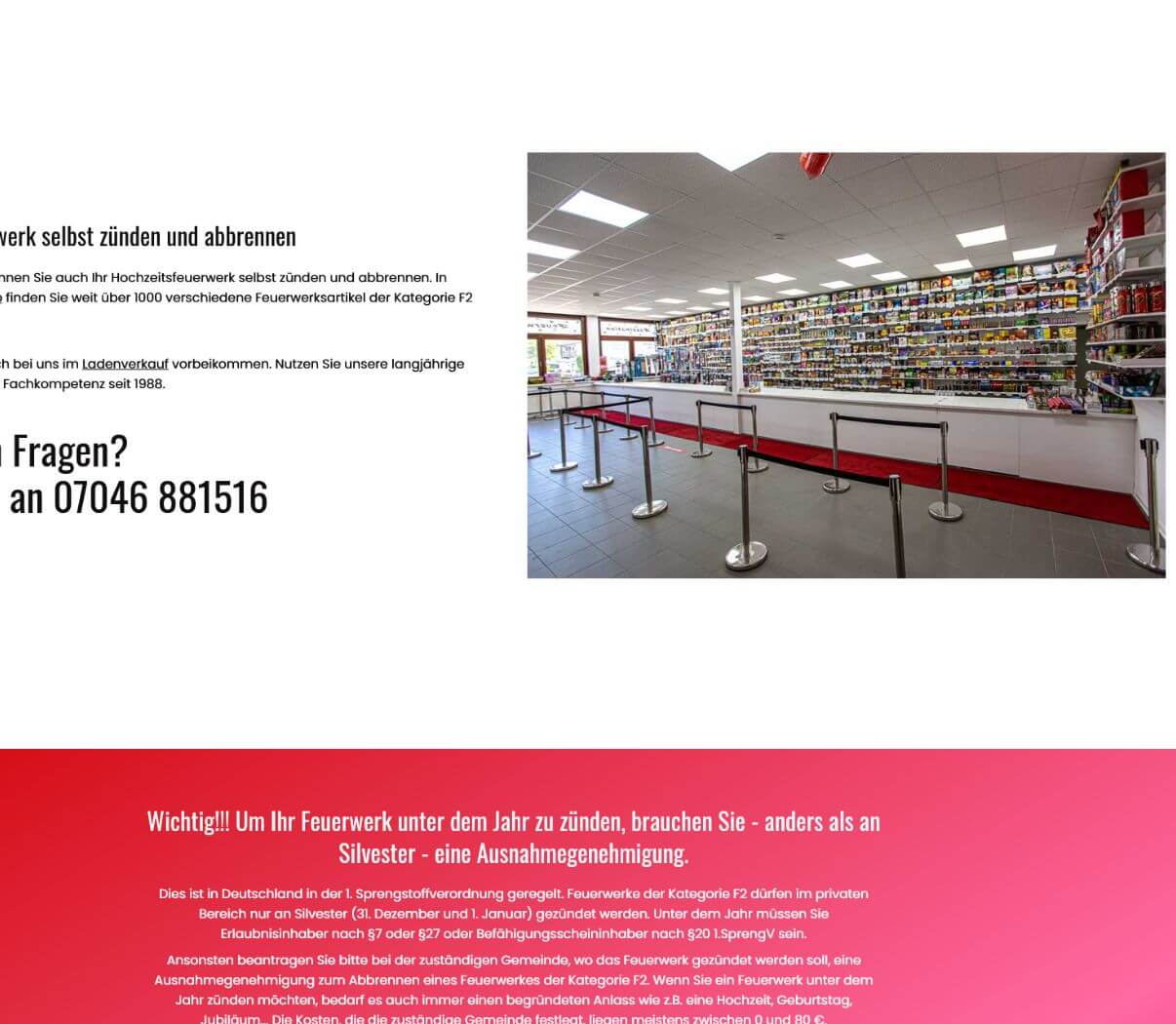 Pyrotechnik Webshop mit Merconis