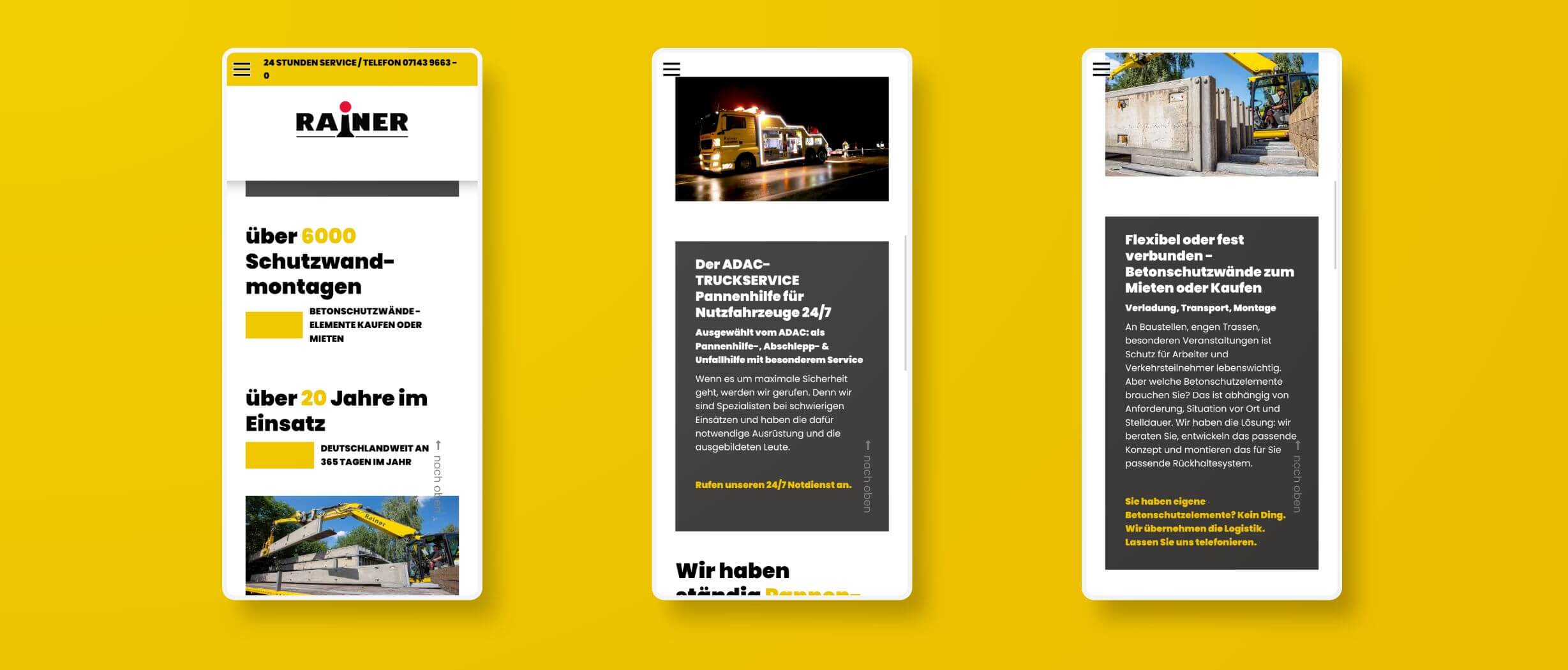 Professionelle Webseite von Agentur