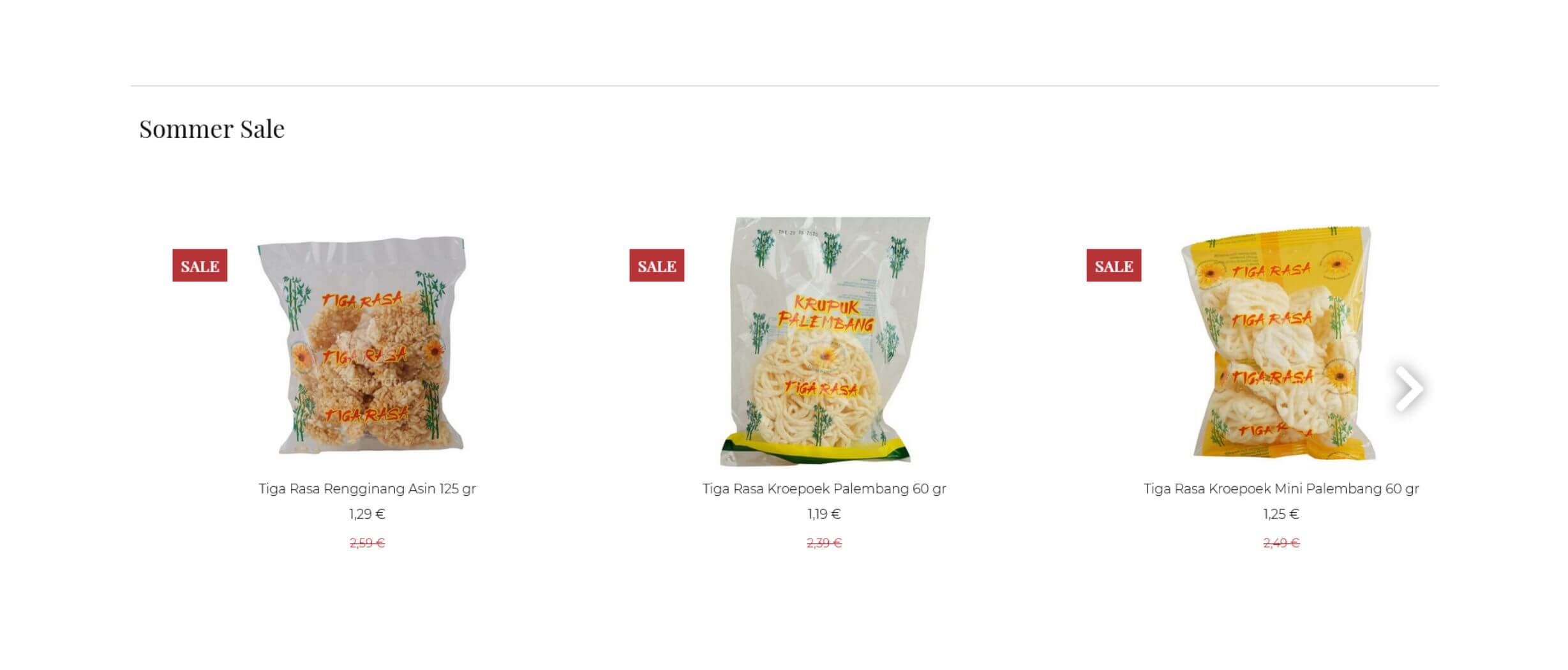 E-Commerce für indonesische Lebensmittel
