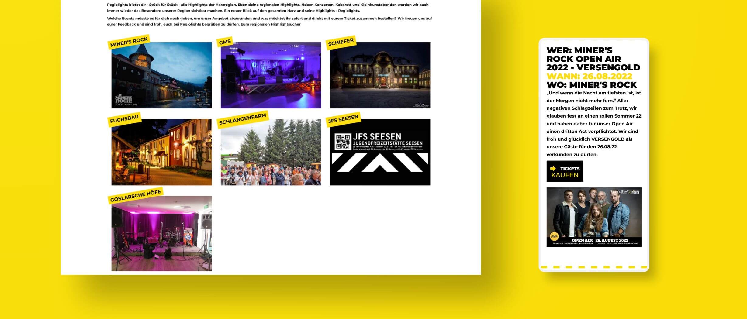 Individuelles Webdesign für Veranstaltungen