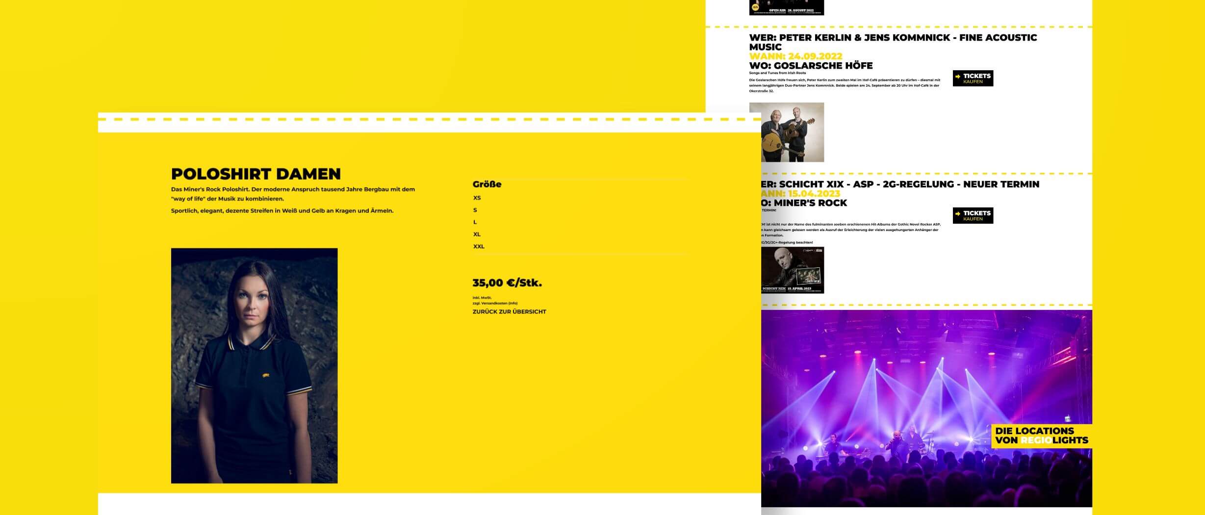 Modernes Webdesign für Events