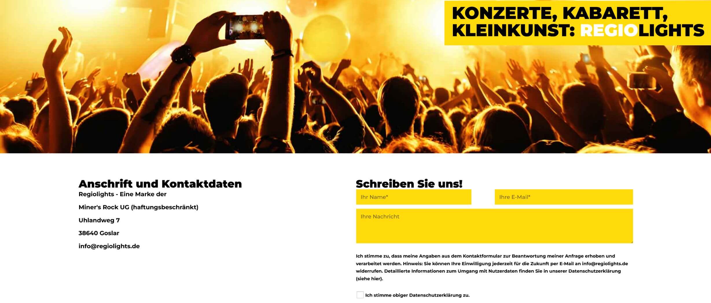 Webseite erstellen lassen für Events und Locations