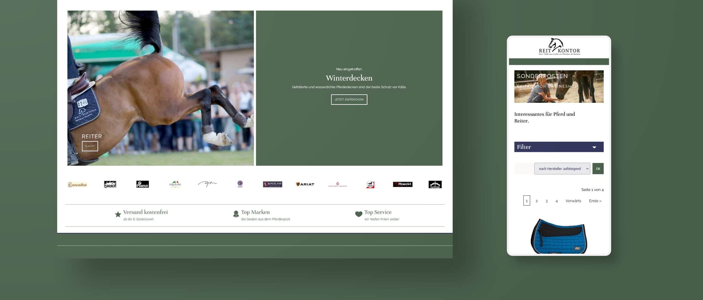 Onlineshop für Reitbedarf
