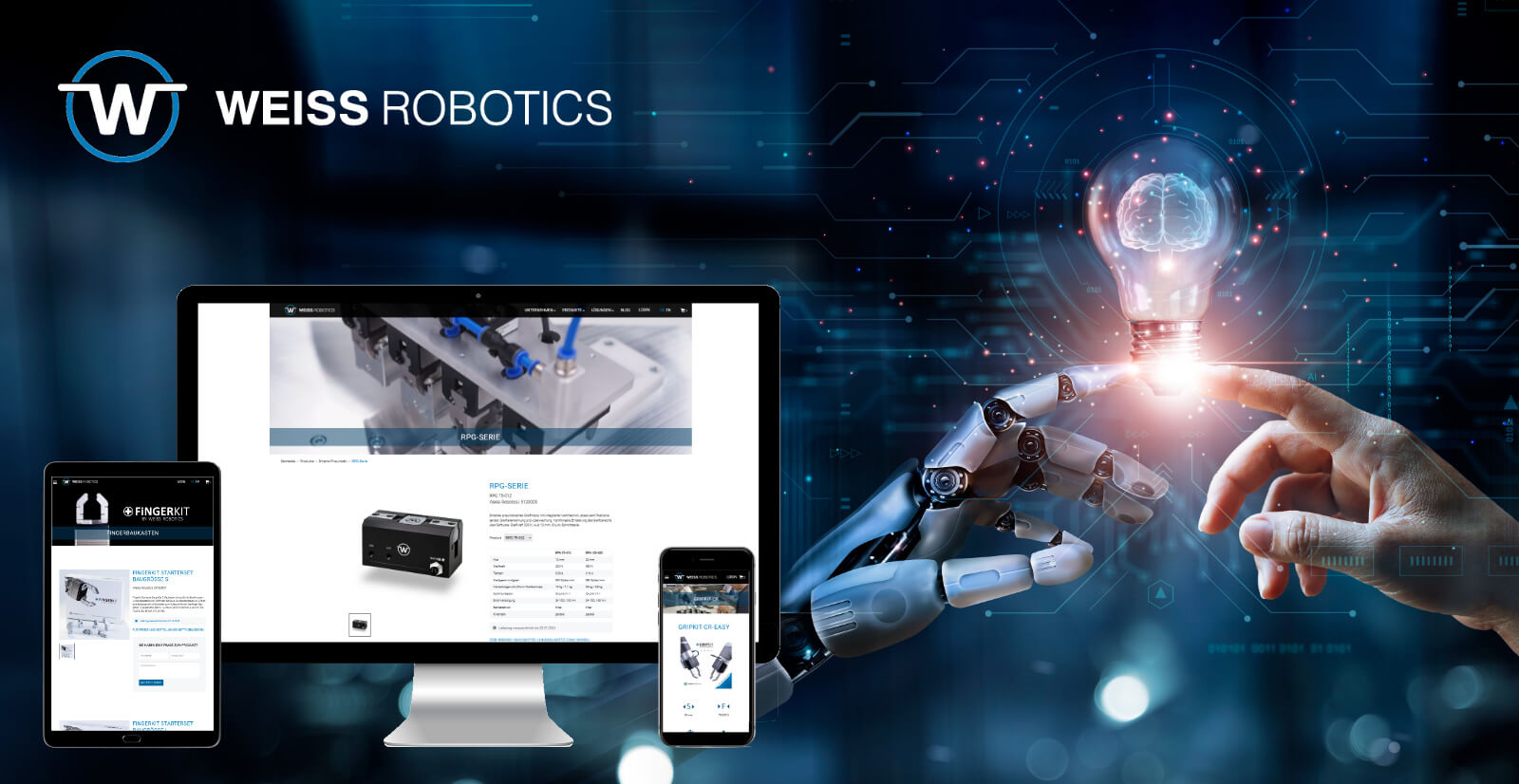 Onlineshop erstellt für Hersteller von Roboterbedarf