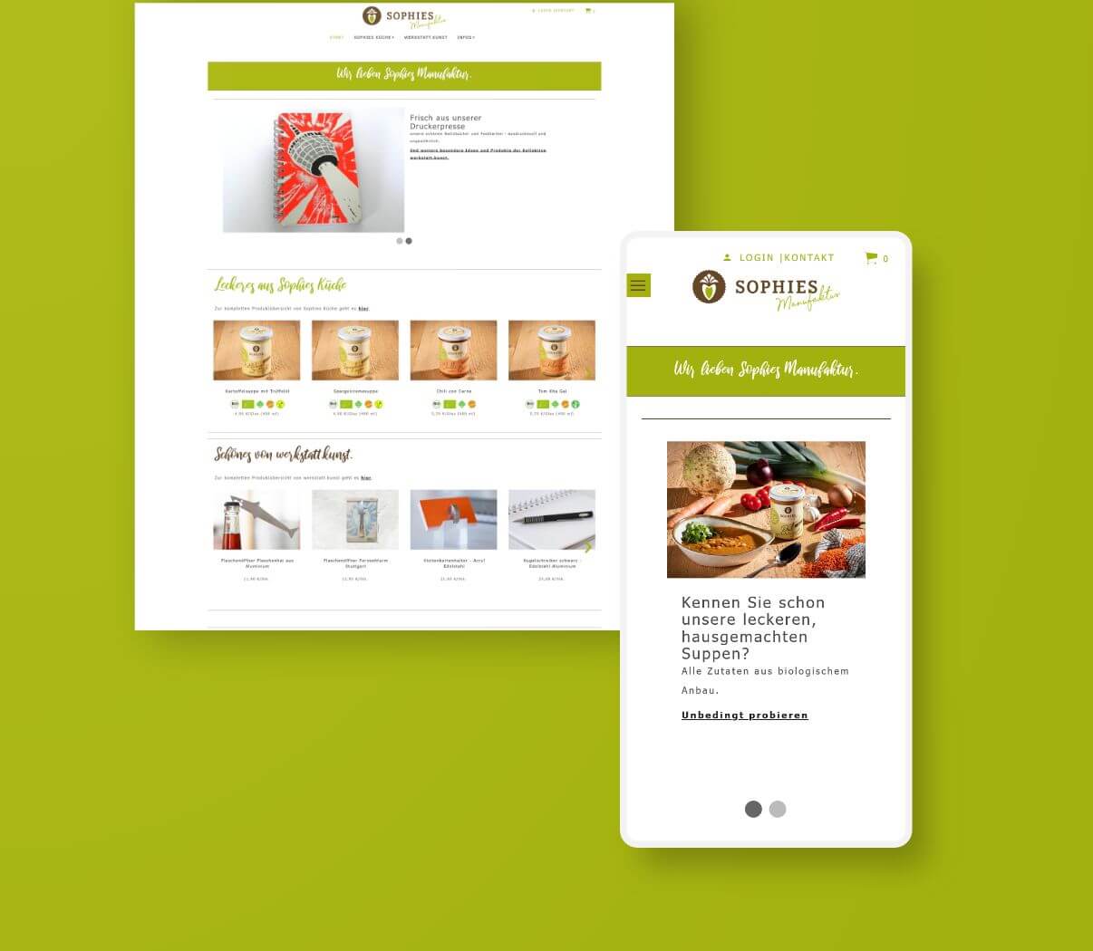 individueller Onlineshop für Biosuppen