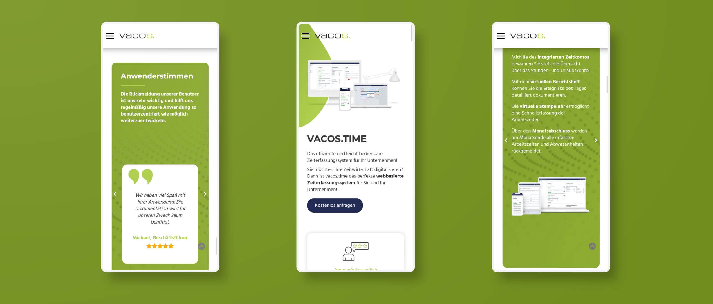 individuelles Webdesign für mobile Ansicht