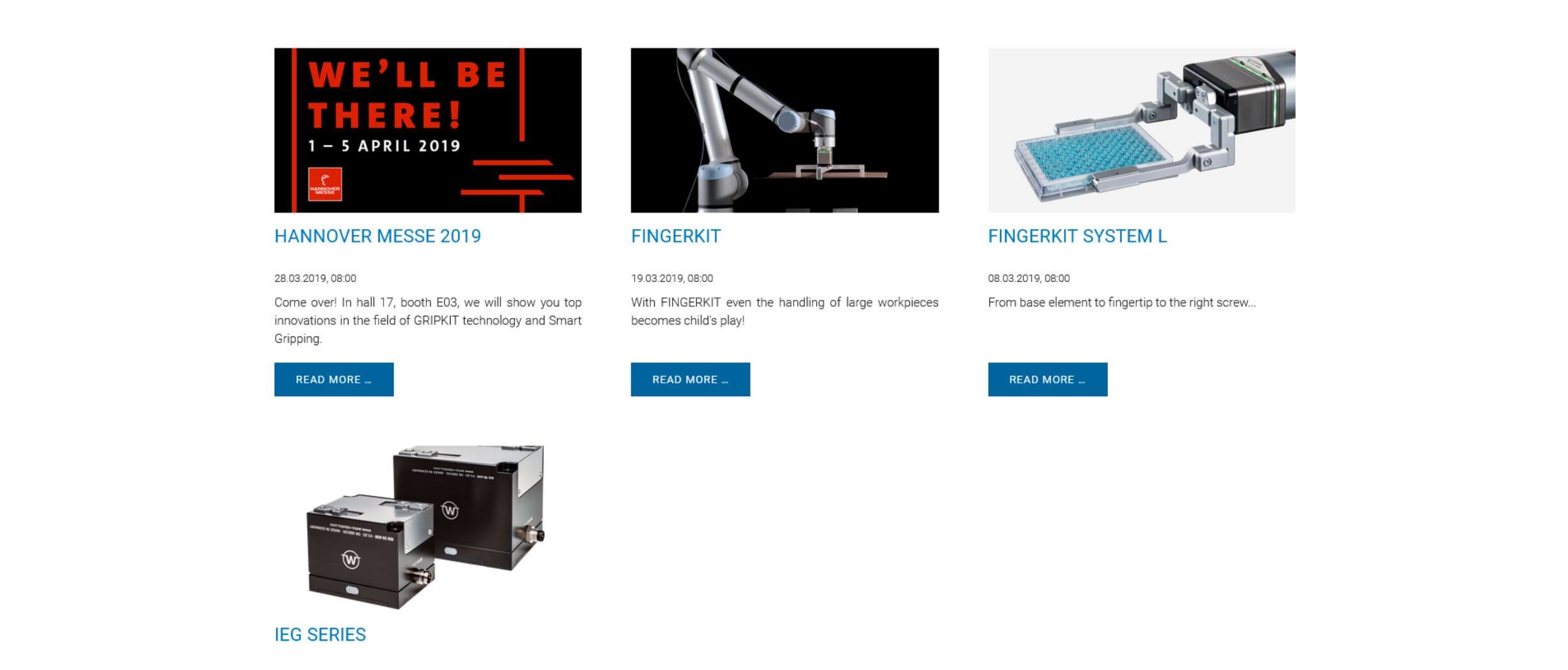 Webseite Gripkit Weiss Robotics